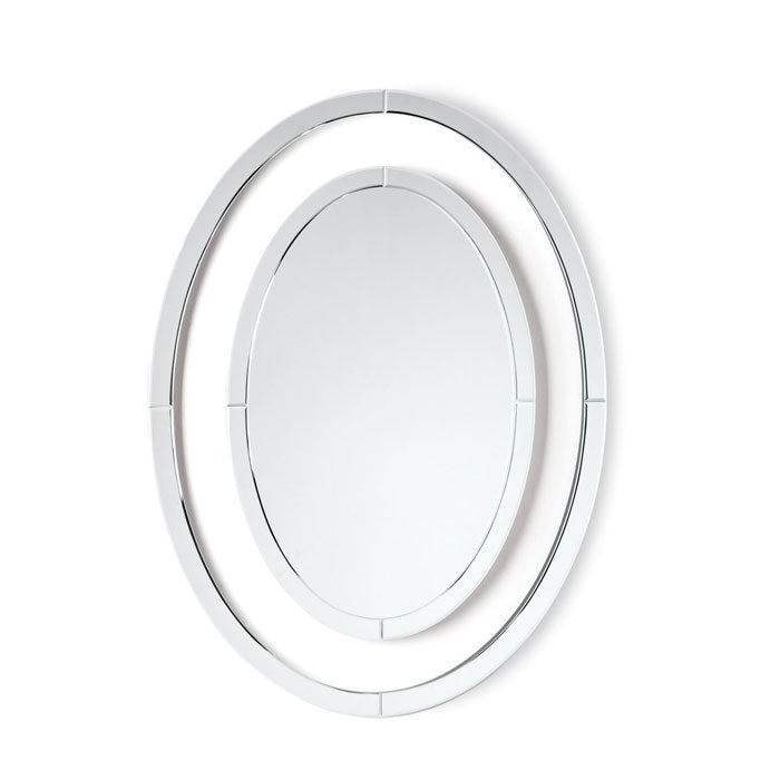 Laura Ashley Evie Oval Mirror Clear Frame 80 x 60cm LA3715727-Q