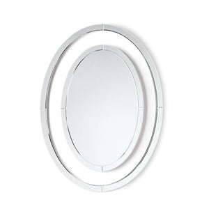 Laura Ashley Evie Oval Mirror Clear Frame 80 x 60cm LA3715727-Q