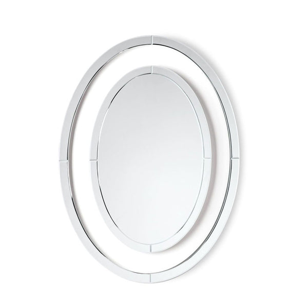 Laura Ashley Evie Oval Mirror Clear Frame 80 x 60cm LA3715727-Q