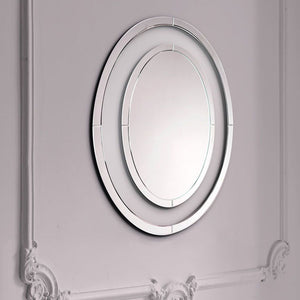 Laura Ashley Evie Oval Mirror Clear Frame 80 x 60cm LA3715727-Q