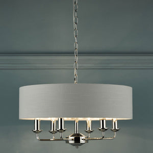 Laura Ashley Sorrento Polished Nickel 6 Light Armed Fitting Ceiling Light LA3718274-Q
