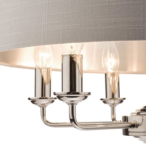 Laura Ashley Sorrento Polished Nickel 6 Light Armed Fitting Ceiling Light LA3718274-Q