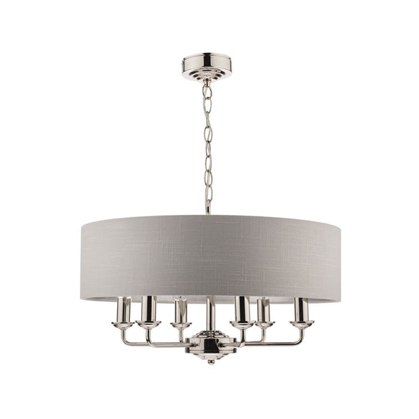 Laura Ashley Sorrento Polished Nickel 6 Light Armed Fitting Ceiling Light LA3718274-Q