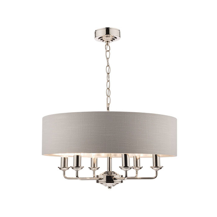 Laura Ashley Sorrento Polished Nickel 6 Light Armed Fitting Ceiling Light LA3718274-Q