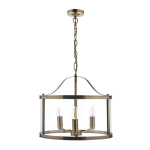 Laura Ashley Harrington 3 Light Pendant Antique Brass LA3734640-Q
