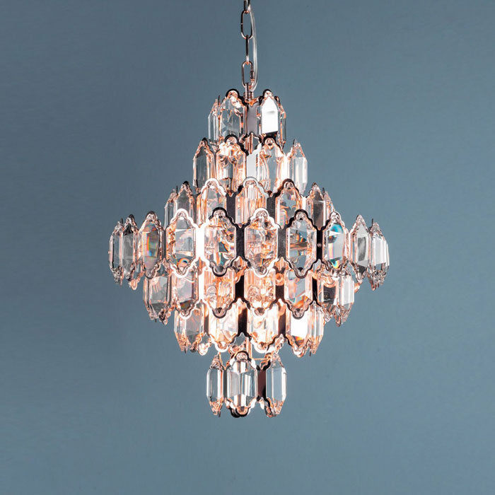 Laura Ashley Windsor 8 Light Art Deco Rose Gold & Crystal Ceiling Light LA3734679-Q