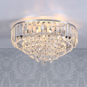 Laura Ashley Vienna 3 Light Flush Crystal and Polished Chrome LA3756045-Q