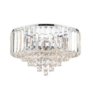Laura Ashley Vienna 3 Light Flush Crystal and Polished Chrome LA3756045-Q