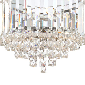 Laura Ashley Vienna 3 Light Flush Crystal and Polished Chrome LA3756045-Q