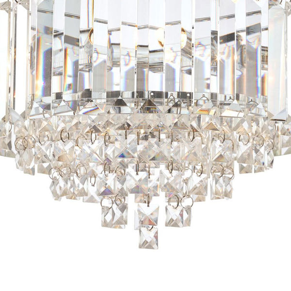 Laura Ashley Vienna 3 Light Flush Crystal and Polished Chrome LA3756045-Q