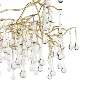 Laura Ashley Willow 5-Light Pendant Satin Champagne Crystal LA3756144-Q