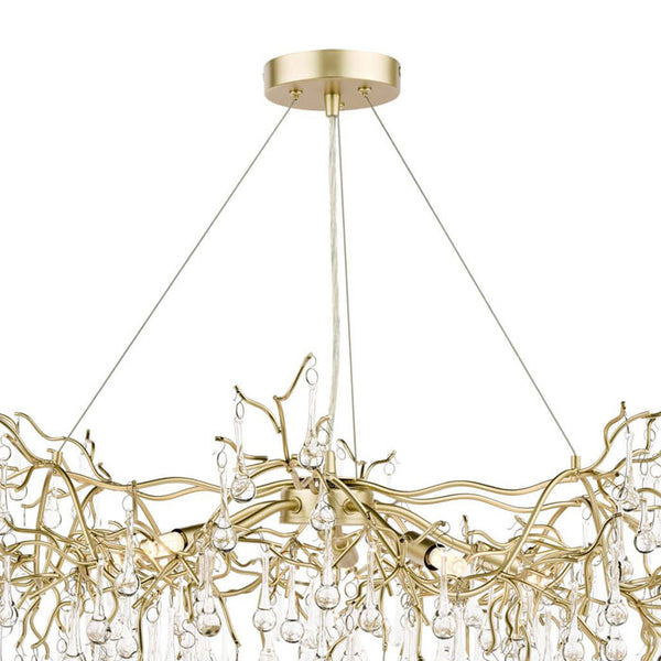 Laura Ashley Willow 5-Light Pendant Satin Champagne Crystal LA3756144-Q