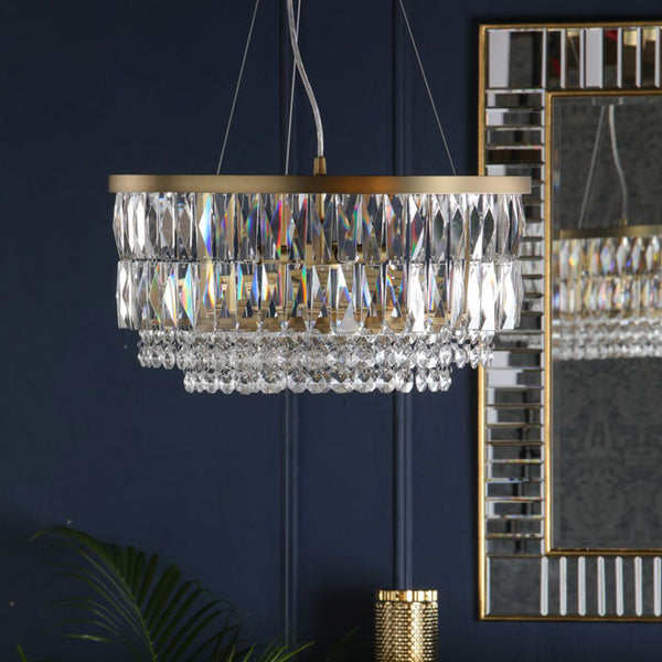 Laura Ashley Rhosill Grand 4 Light Pendant Matt Antique Brass LA3756207-Q