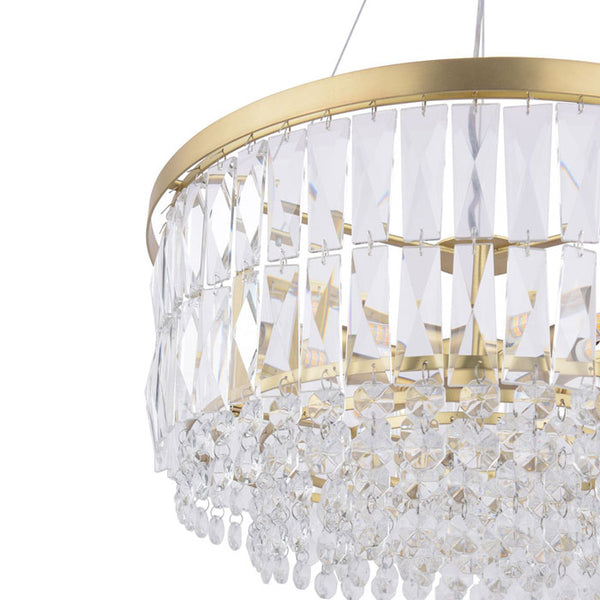 Laura Ashley Rhosill Grand 4 Light Pendant Matt Antique Brass LA3756207-Q