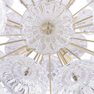 Laura Ashley Elwick 6 Light Pendant Matt Brass & Crystal LA3756208-Q