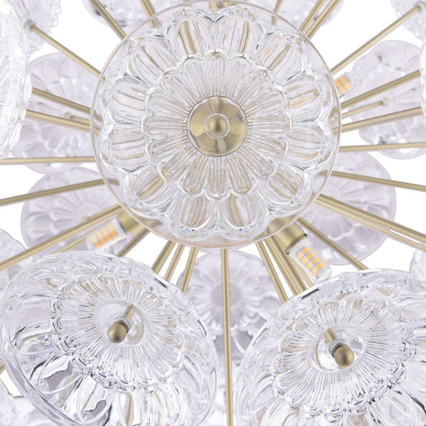 Laura Ashley Elwick 6 Light Pendant Matt Brass & Crystal LA3756208-Q