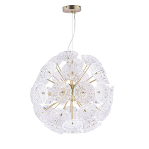 Laura Ashley Elwick 6 Light Pendant Matt Brass & Crystal LA3756208-Q