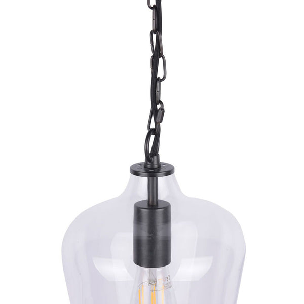 Laura Ashley Ockley Bottle Ceiling Pendant Light In Matt Black Finish LA3756227-Q