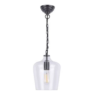 Laura Ashley Ockley Bottle Ceiling Pendant Light In Matt Black Finish LA3756227-Q