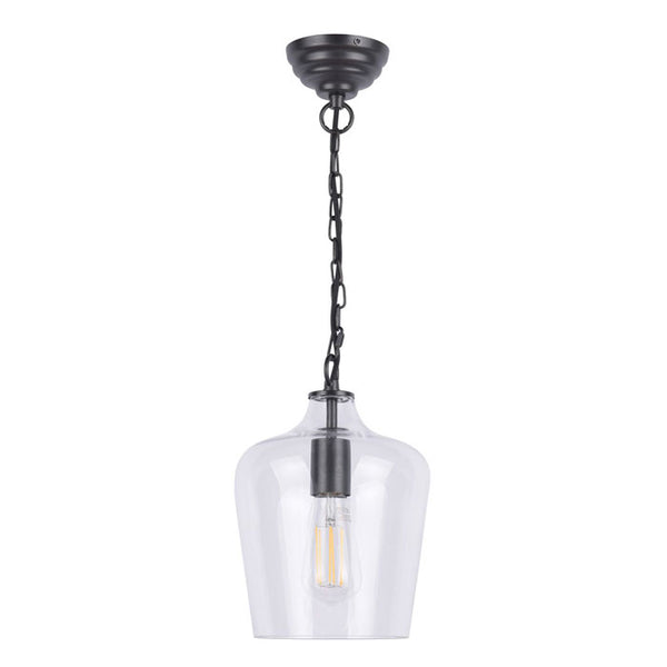 Laura Ashley Ockley Bottle Ceiling Pendant Light In Matt Black Finish LA3756227-Q