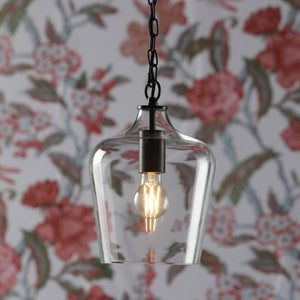 Laura Ashley Ockley Bottle Ceiling Pendant Light In Matt Black Finish LA3756227-Q