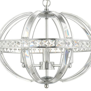 3-Light Oval Pendant in Polished Chrome