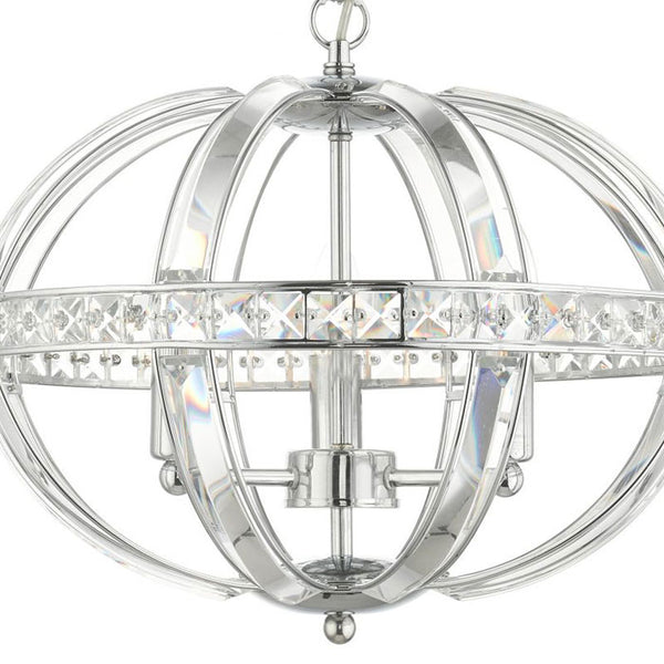 3-Light Oval Pendant in Polished Chrome