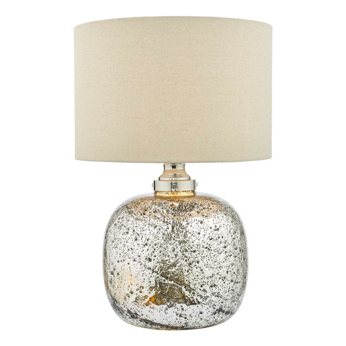Lava Effect Table Lamp with Natural Linen Shade