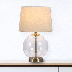 Lewis Antique Brass Table Lamp with Shade