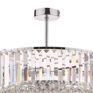 Laura Ashley Vienna 5 Light Semi Flush Chandelier in Polished Chrome LA3566049-Q