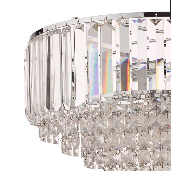 Laura Ashley Vienna 5 Light Semi Flush Chandelier in Polished Chrome LA3566049-Q