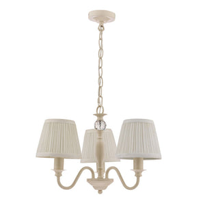 Laura Ashley Ellis 3-Light Pendant Ivory with Shades