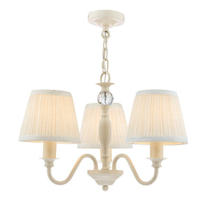Laura Ashley Ellis 3-Light Pendant Ivory with Shades