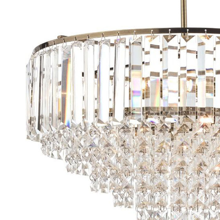 Laura Ashley Vienna 5-Light Semi Flush Crystal & Antique Brass LA3637913-Q