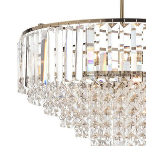 Laura Ashley Vienna 5-Light Semi Flush Crystal & Antique Brass LA3637913-Q