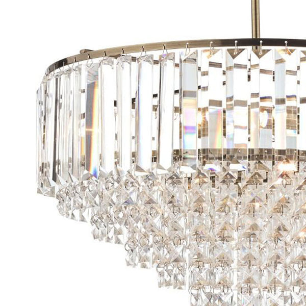 Laura Ashley Vienna 5-Light Semi Flush Crystal & Antique Brass LA3637913-Q