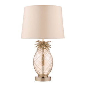 Laura Ashley Small Pineapple Table Lamp Champagne Cut Glass With Shade LA3724961-Q
