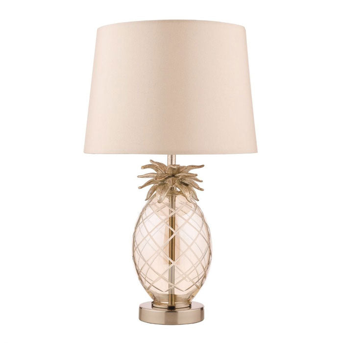 Laura Ashley Small Pineapple Table Lamp Champagne Cut Glass With Shade LA3724961-Q
