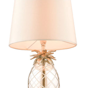 Laura Ashley Small Pineapple Table Lamp Champagne Cut Glass With Shade LA3724961-Q