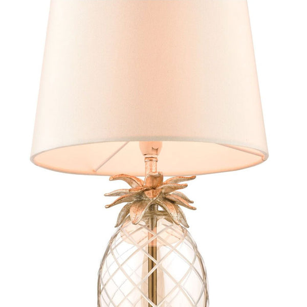 Laura Ashley Small Pineapple Table Lamp Champagne Cut Glass With Shade LA3724961-Q