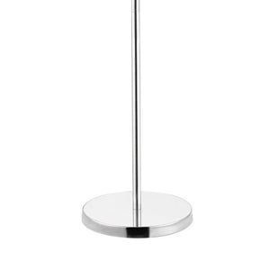 Polished Chrome and Crystal Floor Lamp with Oval Shade