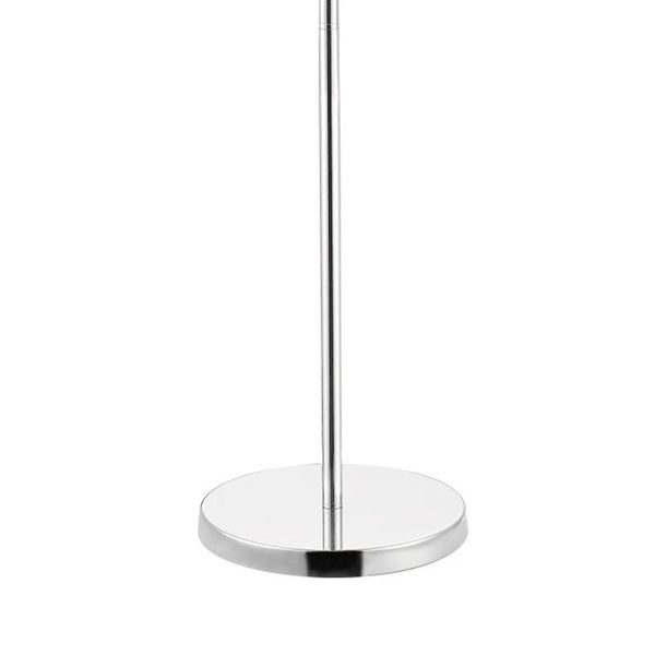 Polished Chrome and Crystal Floor Lamp with Oval Shade