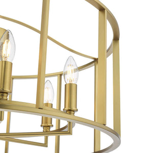Myka 6 Light Pendant Brushed Bronze by Dar MYK0650