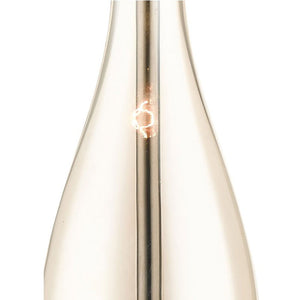 Amber Glass Table Lamp with Golden Shade