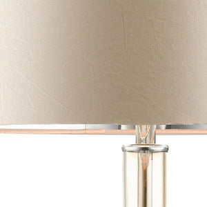 Amber Glass Table Lamp with Golden Shade