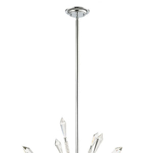 8 Light Medium Crystal Starburst Suspended Pendant Light SOL08CH