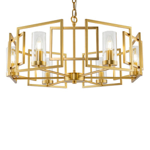 Maytoni Bowi 6 Light Gold and Smoked Glass Pendant Light H009PL-06G