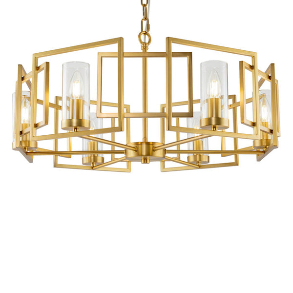 Maytoni Bowi 6 Light Gold and Smoked Glass Pendant Light H009PL-06G