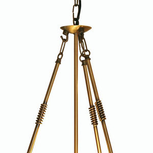 Tiffany Jewel Ceiling Pendant in Antique Brass