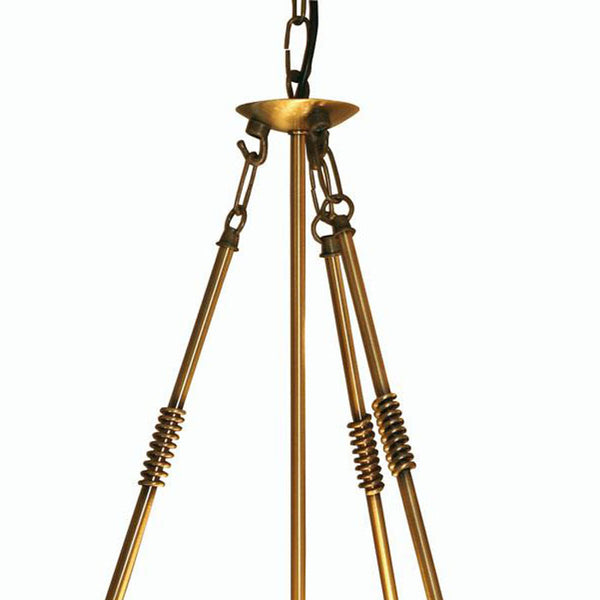Tiffany Jewel Ceiling Pendant in Antique Brass